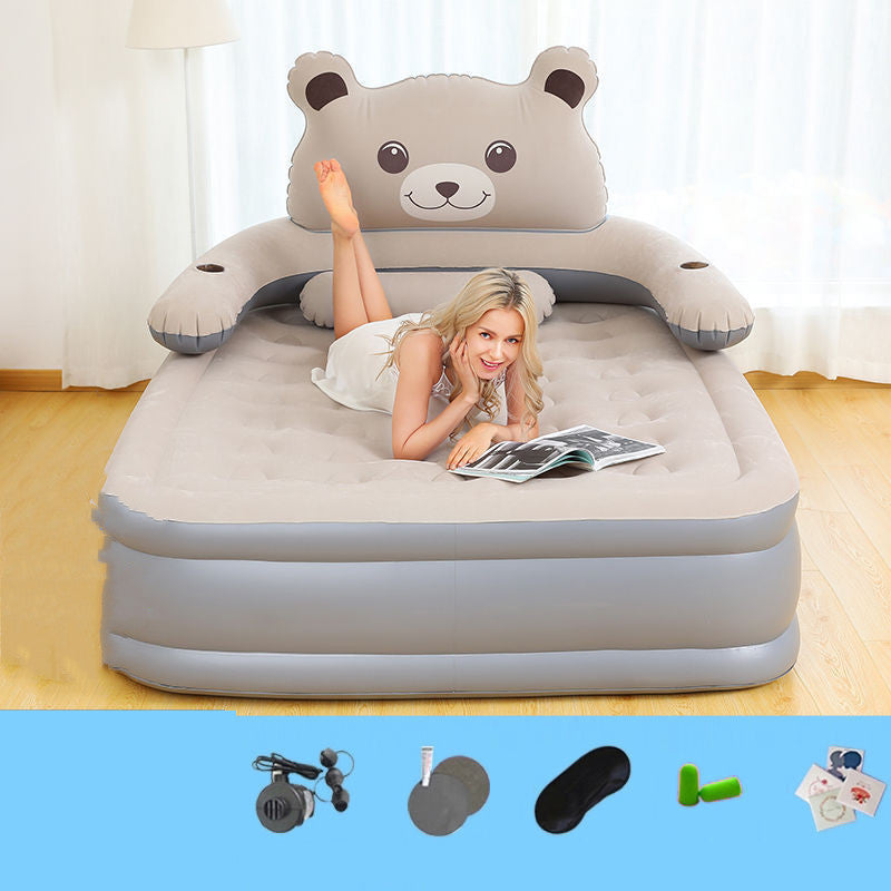 Elevated Household Double Automatic Cartoon Air Bed